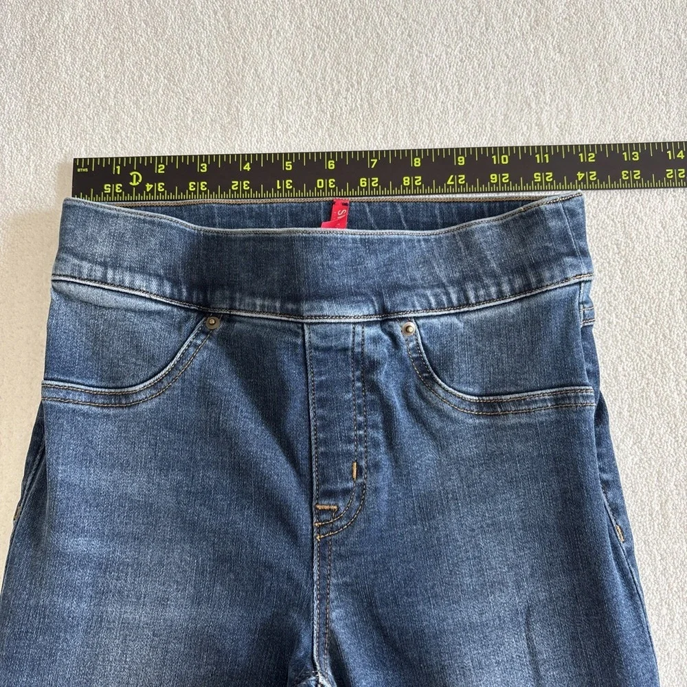 Spanx Pull On Jeans Legging Womens XS Distressed Skinny Raw Edge Hem Slimming